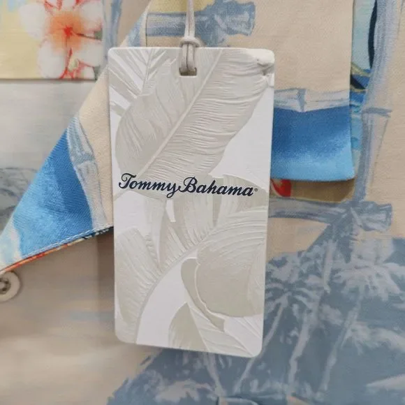 NWT Tommy Bahama Shirt Hawaiian 100% Silk Vacation Cruise 3XL Wish You Were Here